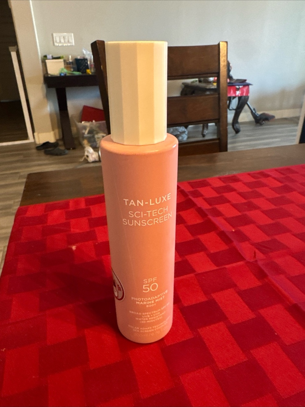 Tan-Luxe Sci-Tech Sunscreen SPF 50 - Peach Bottle